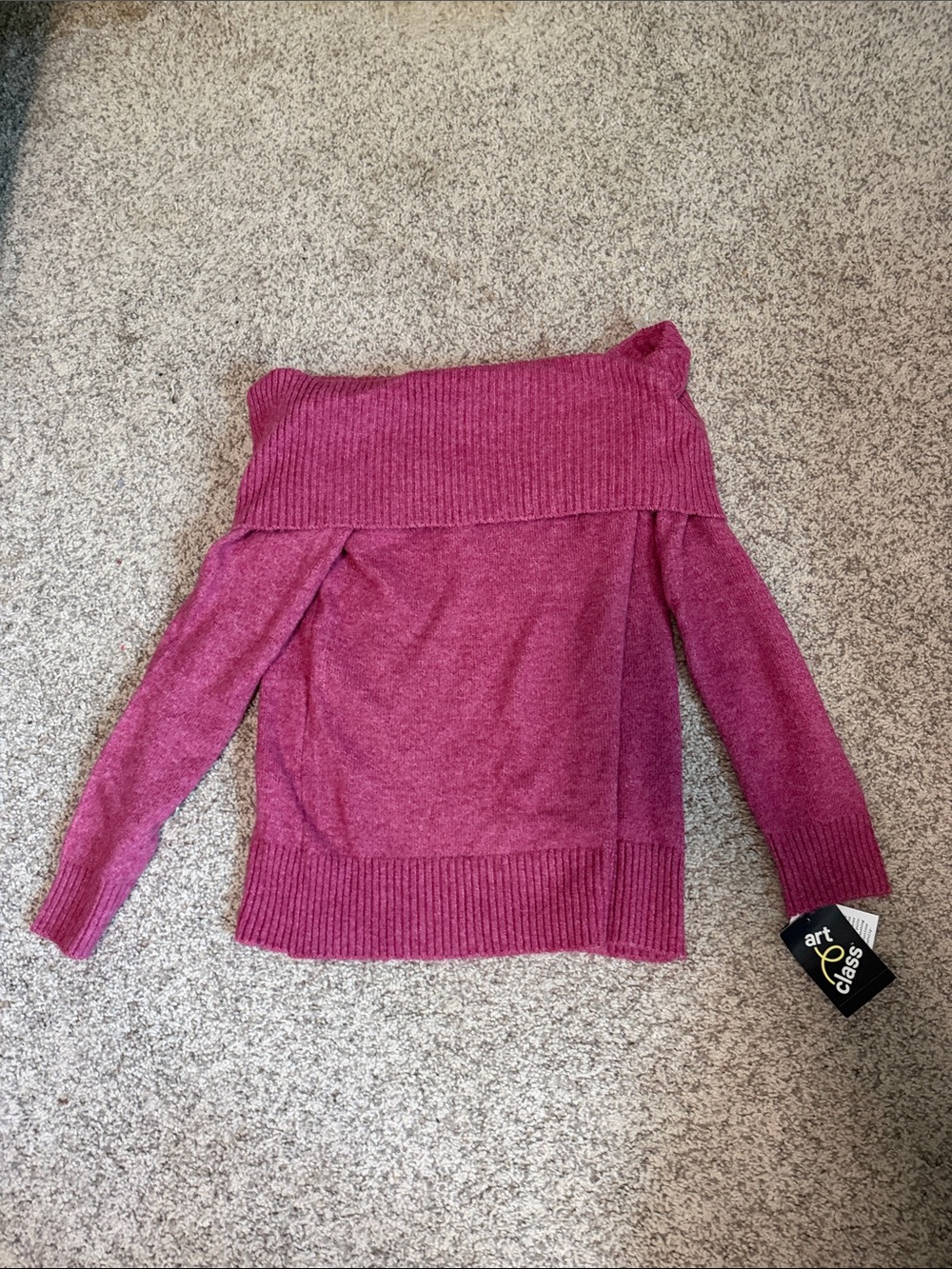 art class Off-Shoulder Mauve Knit Sweater
